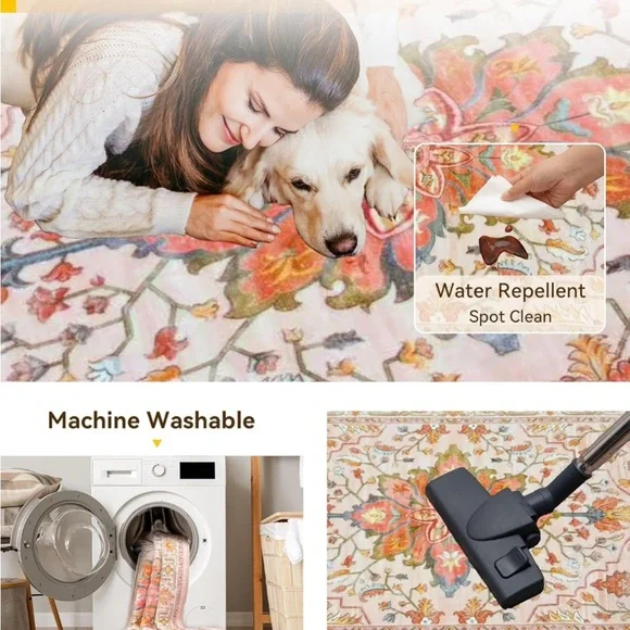 New- BOHO Area Rugs 2'x3' Kitchen Rugs Entry Rug Small Rug - Picture 4 of 6